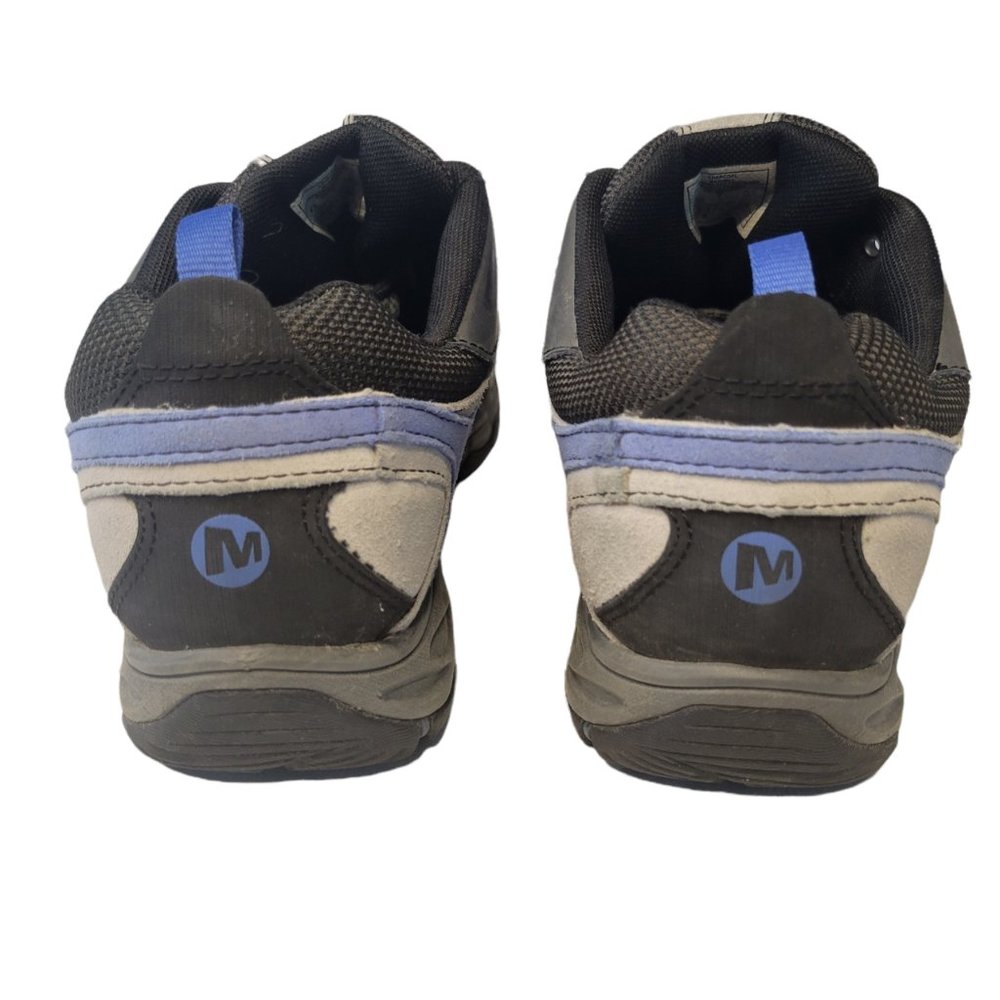 Merrell Womens Kimsey Hiking Shoes Charcoal Gray/ Blue Waterproof Leather 9.5 M - Picture 5 of 7